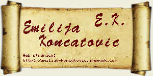 Emilija Končatović vizit kartica